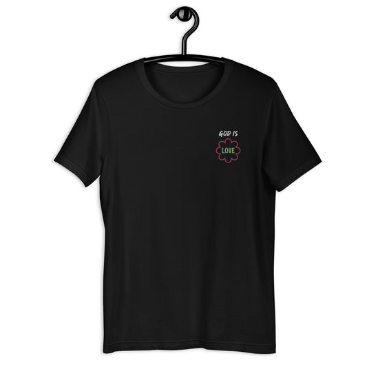 Embroidered God is Love T shirt