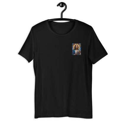 Embroidered Stain Glass Jesus T shirt
