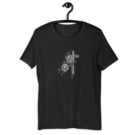 Cross with Roses T shirt